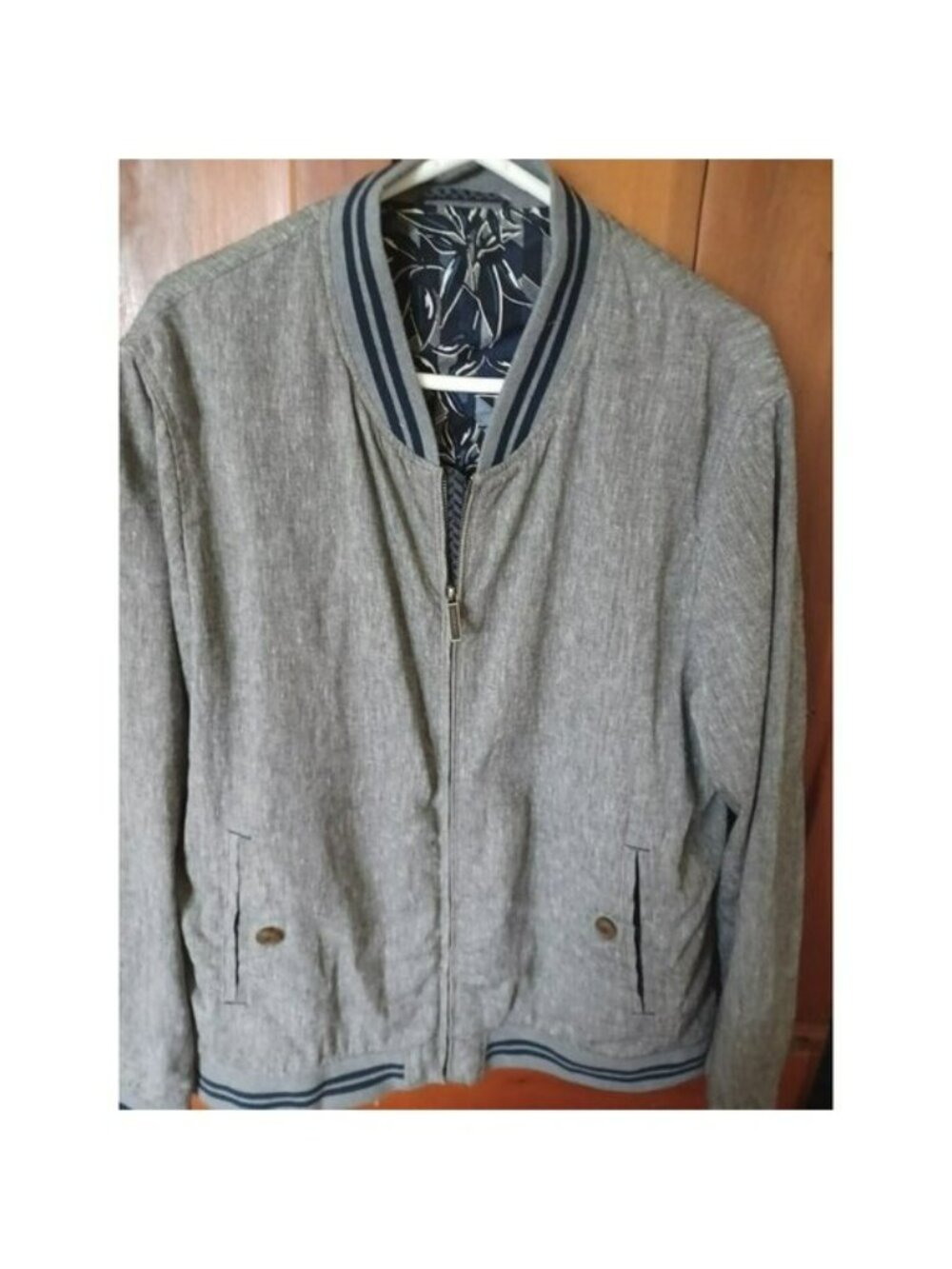 Ted Baker London Linen Bomber Jacket 7‎